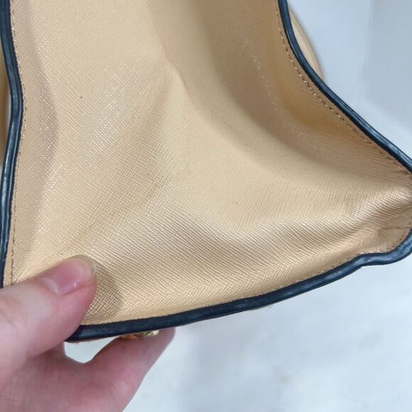 Rebecca Minkoff MAB M.A.B Tote Tan Leather Structured Shoulder Bag Work Purse - Picture 12 of 13